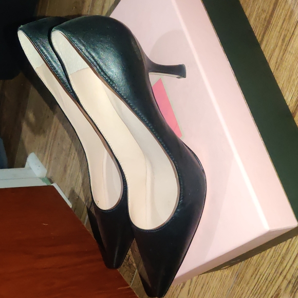 Kate Spade black leather Sonia heels - Picture 2 of 4